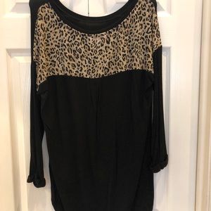 Black leopard tunic